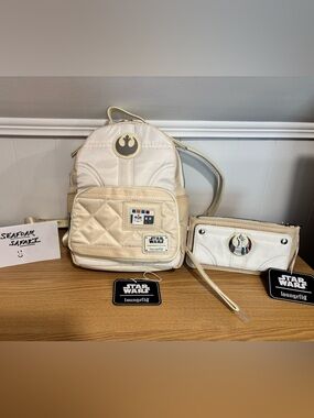 NWT Loungefly Leia Hoth Star Wars Empire Strikes Back Backpack + Wallet Set